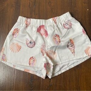 Show Me Your Mumu Day Dream PJ Shorts in White Shell Luxe SZ XS